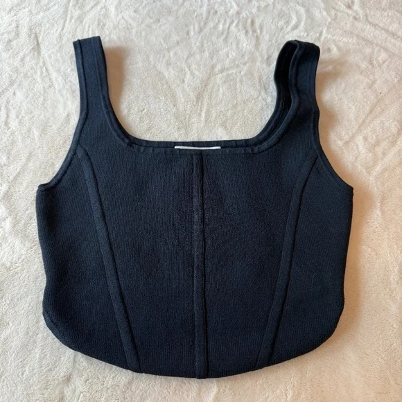 Babaton Sculpt Knit Bustier Tank black 45794 - Picture 4 of 11